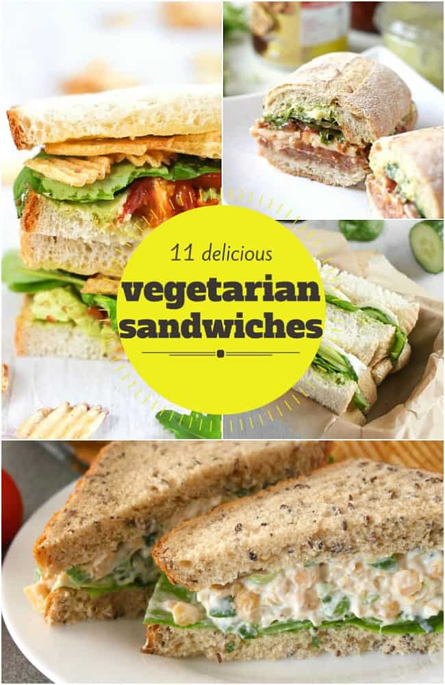 11 delicious vegetarian sandwiches - that aren't just stuffed with cheese and salad! Lunch will never be the same again.