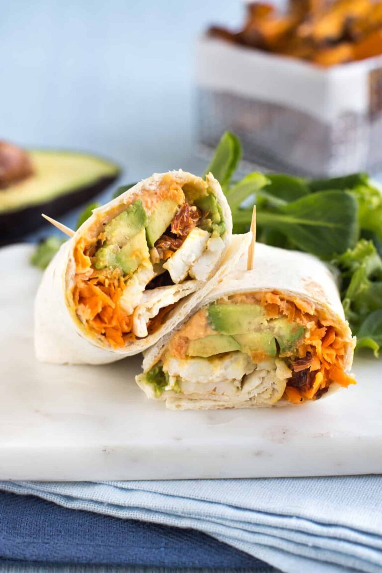 Avocado and Halloumi Wraps