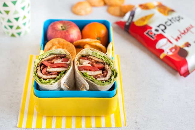 BBQ tofu bacon BLT wraps