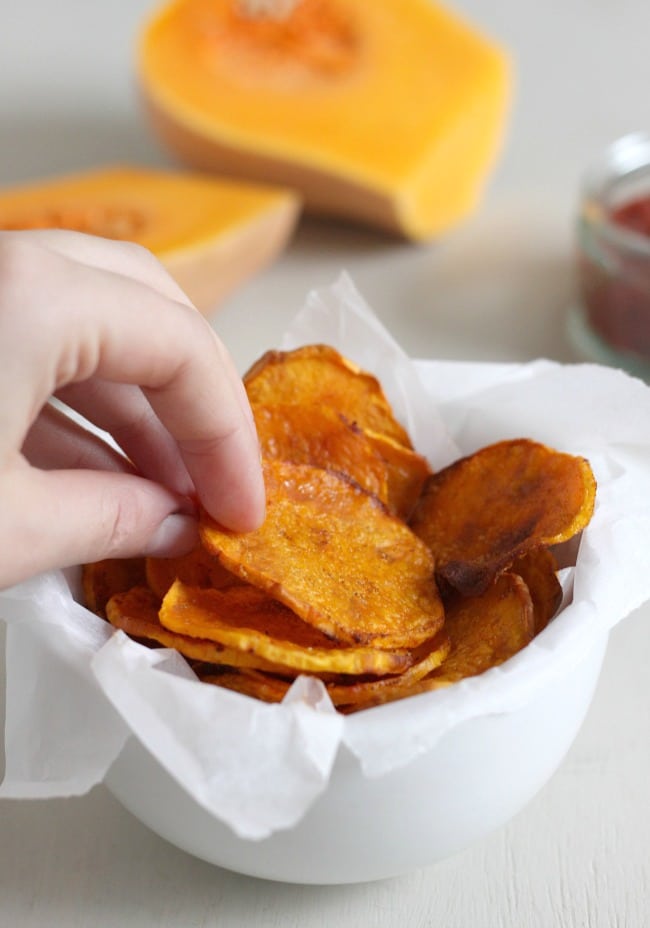 Butternut squash crisps