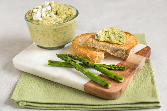 Asparagus and feta vegetarian pâté