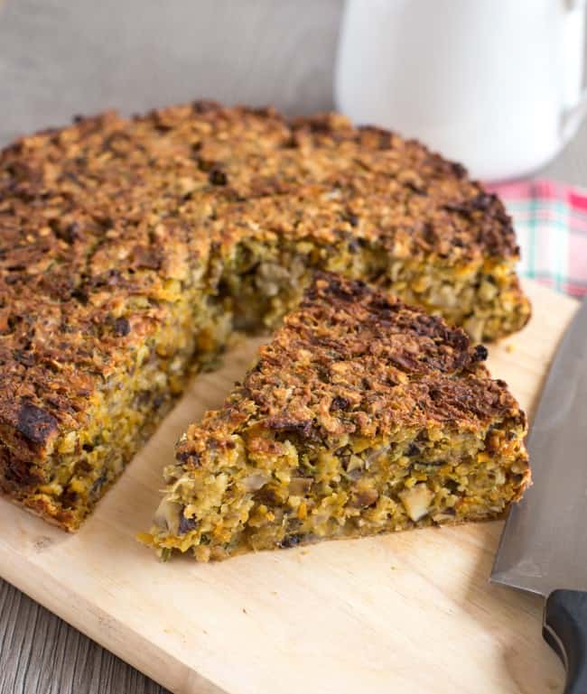 Chestnut and chickpea roast - a great vegetarian option for Christmas or Thanksgiving!