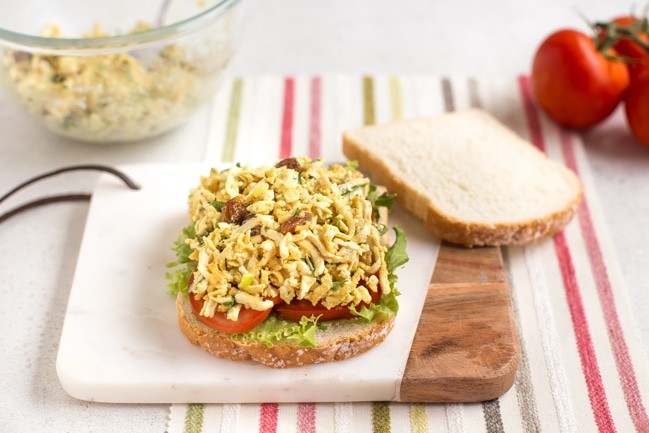 Coronation Tofu Salad Sandwiches