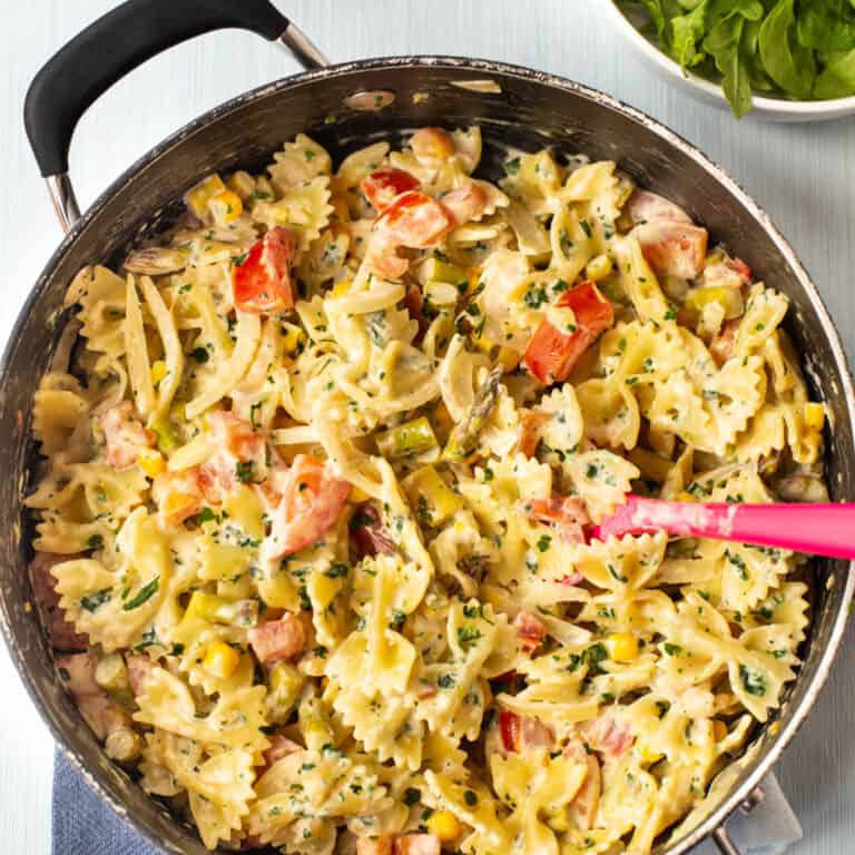 15 Minute Creamy Pasta Primavera