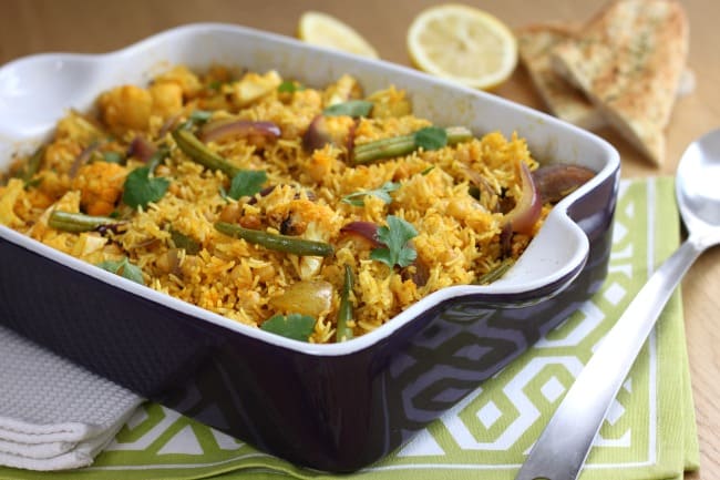 Easy chickpea biryani