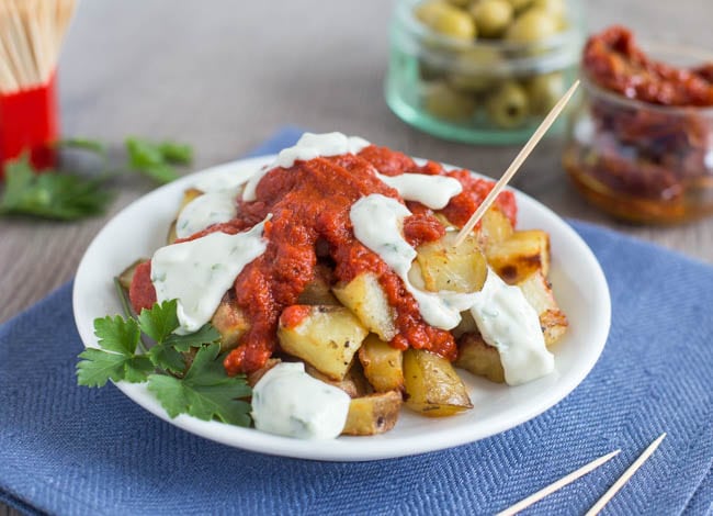 Easy Patatas Bravas with Garlic Aioli