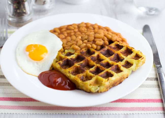 Homemade potato waffles