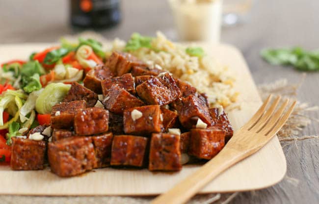 Honey soy tofu