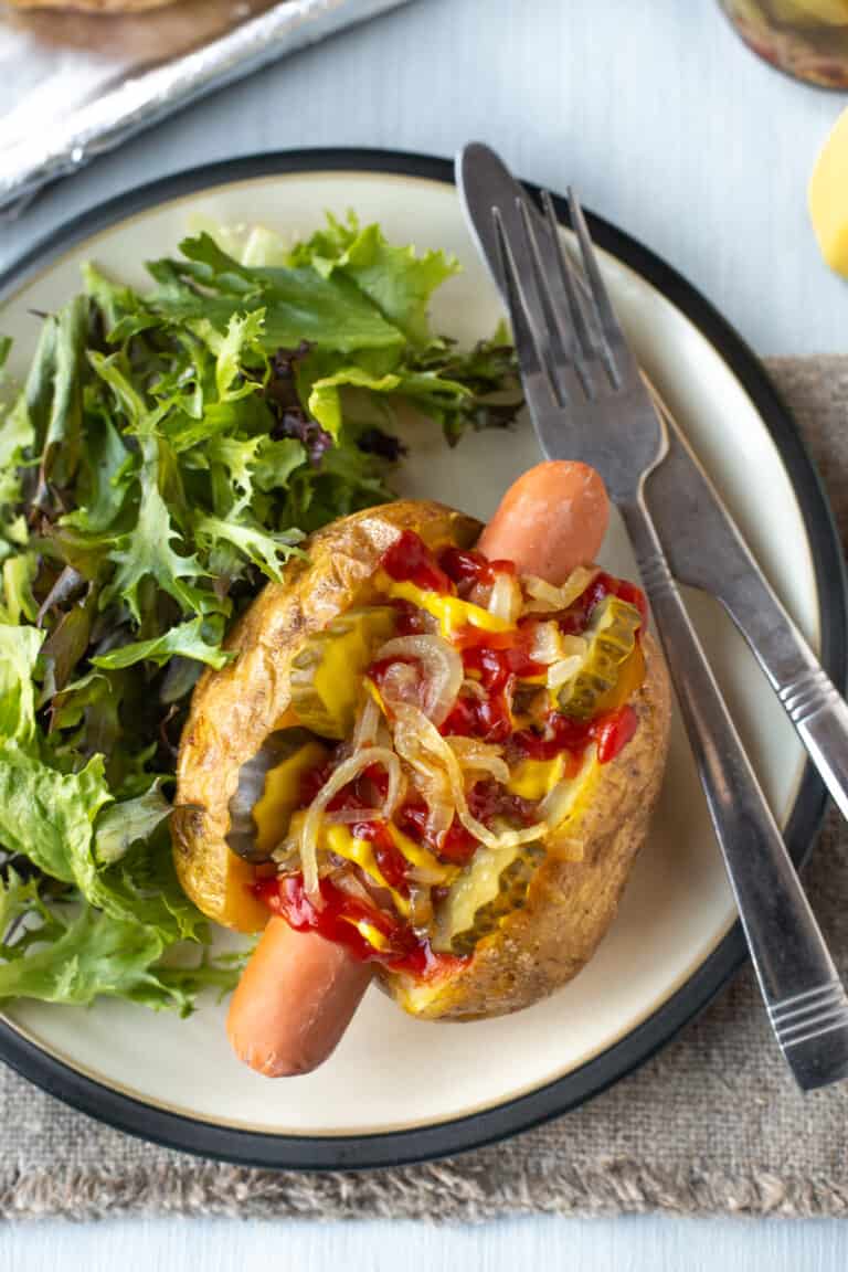 Hot Dog Baked Potatoes
