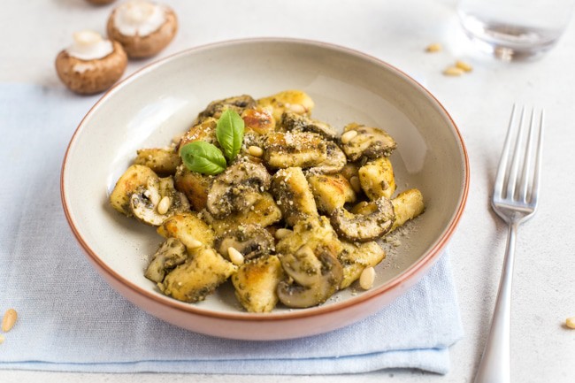 Homemade ricotta gnocchi.