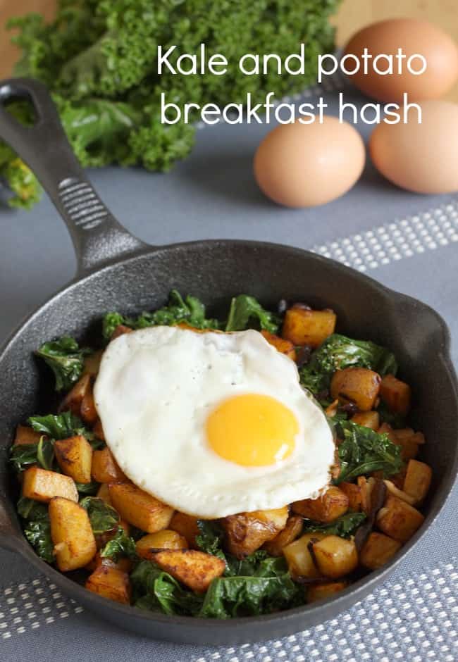 Kale and potato breakfast hash - perfect for a lazy Sunday morning :)