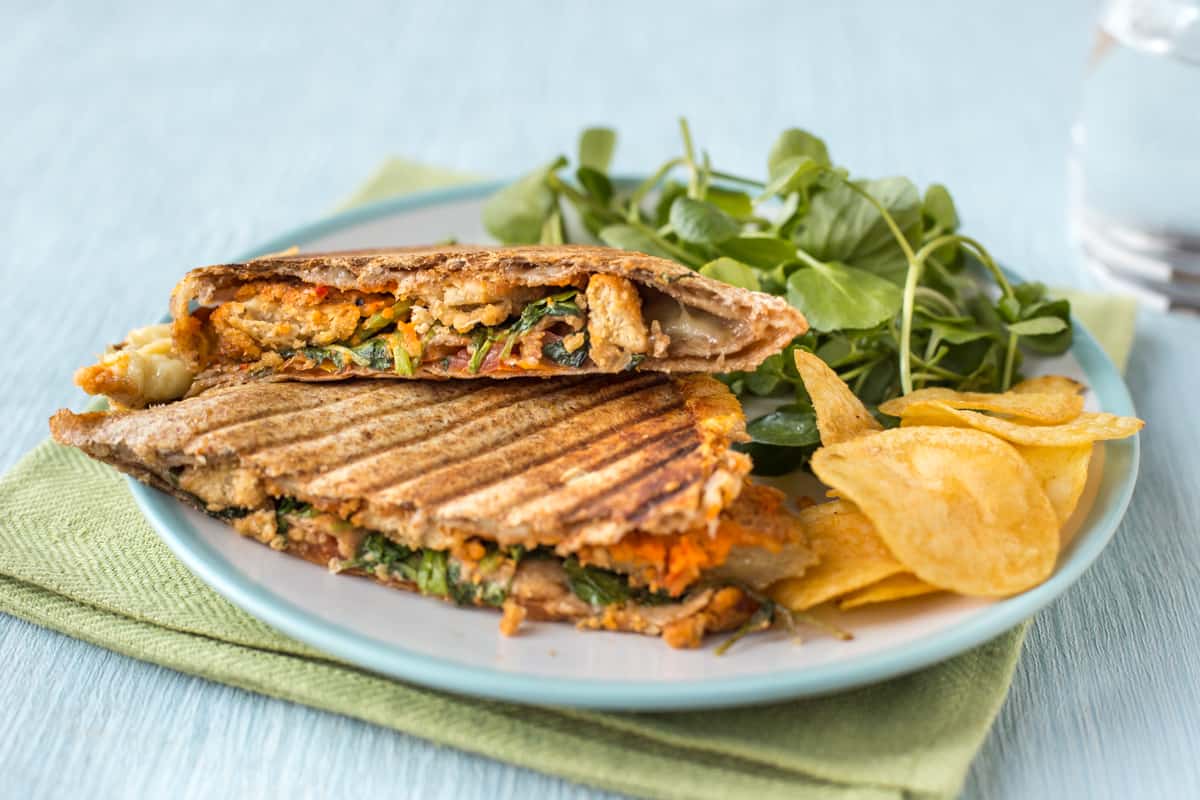 Layered tortillas.