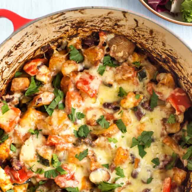 Mexican Bean and Potato Bake