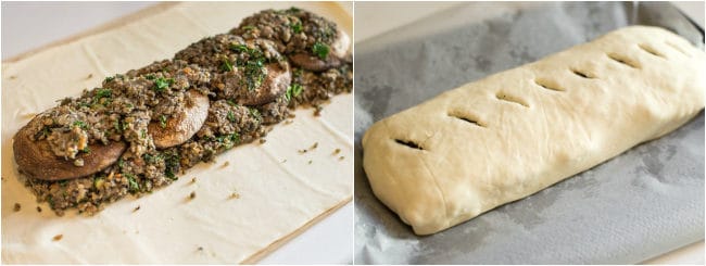 Vegetarian haggis and mushroom wellington - veggie haggis is DELICIOUS! Especially when you turn it into a beautiful mushroom wellington. Perfect for a Scottish Burns Night supper!