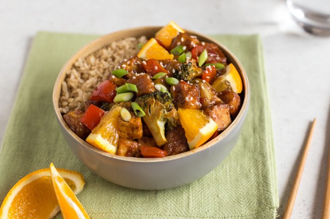 Sweet and Spicy Orange Tofu