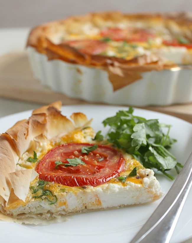 Ricotta and tomato tart