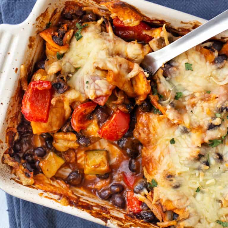 Roasted Vegetable Enchilada Casserole
