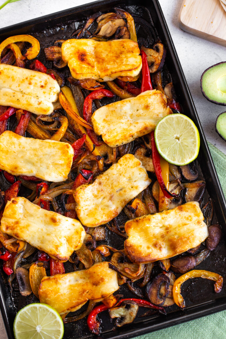 Sheet Pan Halloumi Fajitas