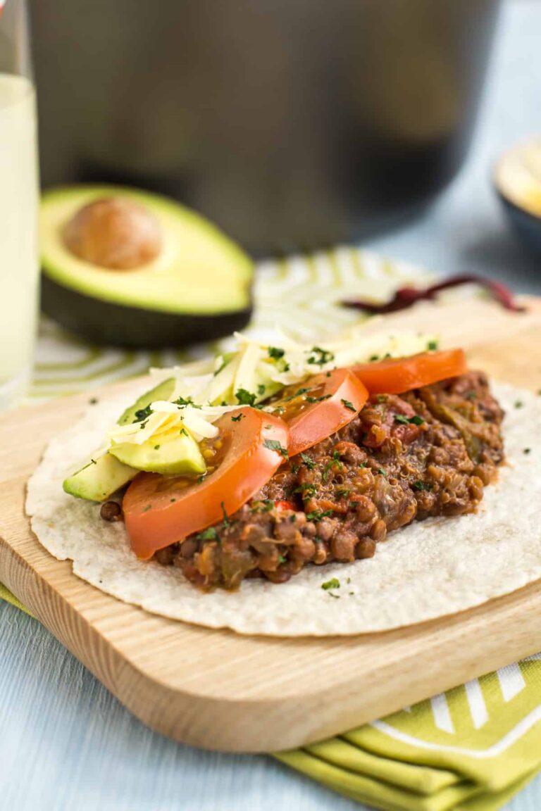 Slow Cooker Lentil and Quinoa Tacos