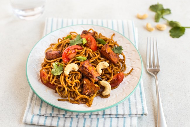 Spicy sweet potato noodles