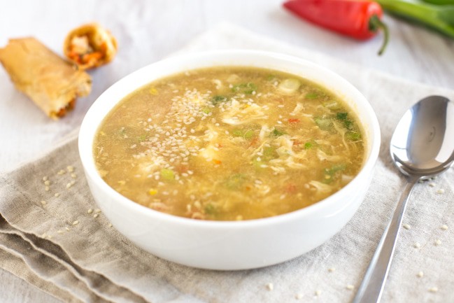 Sweetcorn egg drop soup