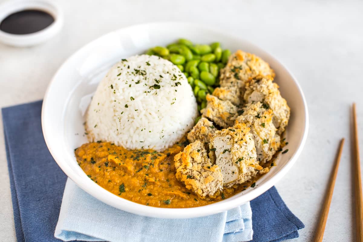 Vegan katsu curry.