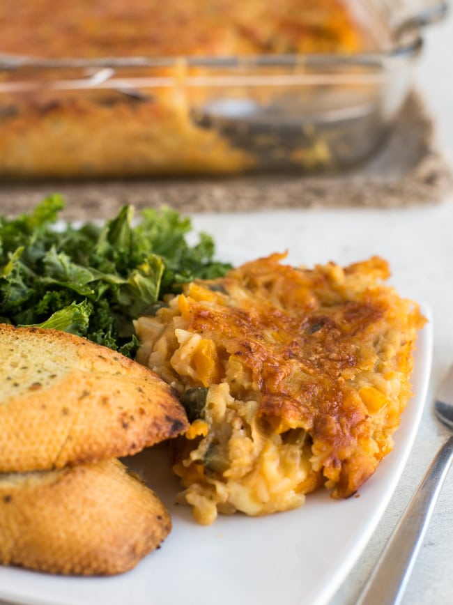 Very veggie lentil bake - this is SO GOOD. Its appearance doesn't do it justice! Vegetarian and gluten-free.
