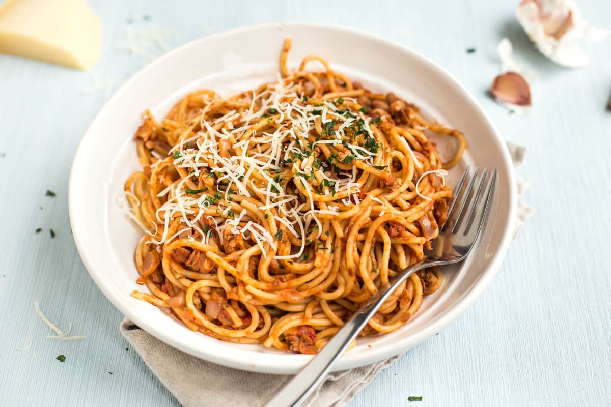 Walnut and bean bolognese.